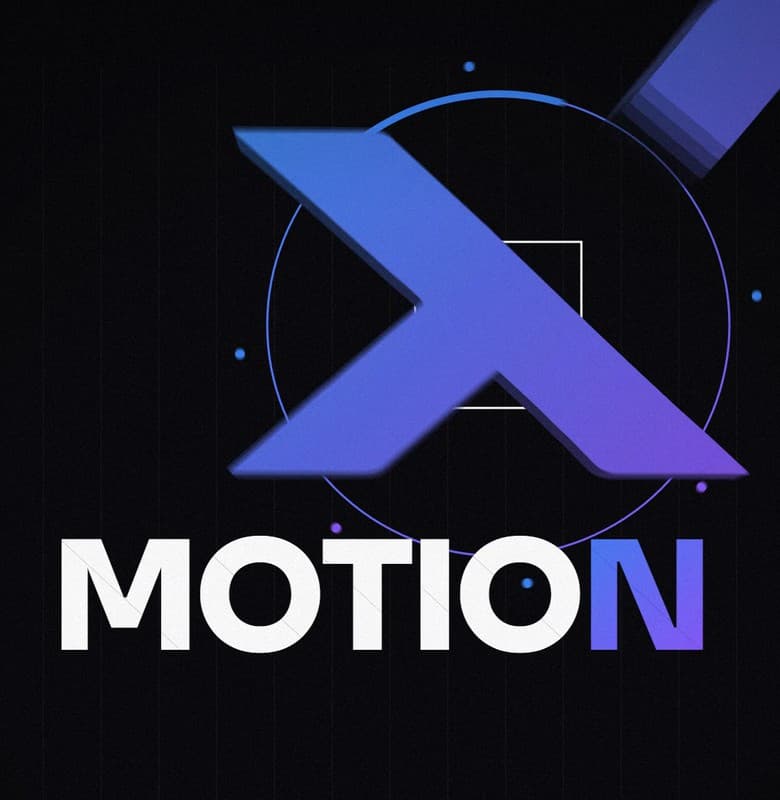 Quadro de motion design com o X da V3X